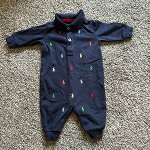 3mo Polo Pony Soft Cotton Polo Coverall
